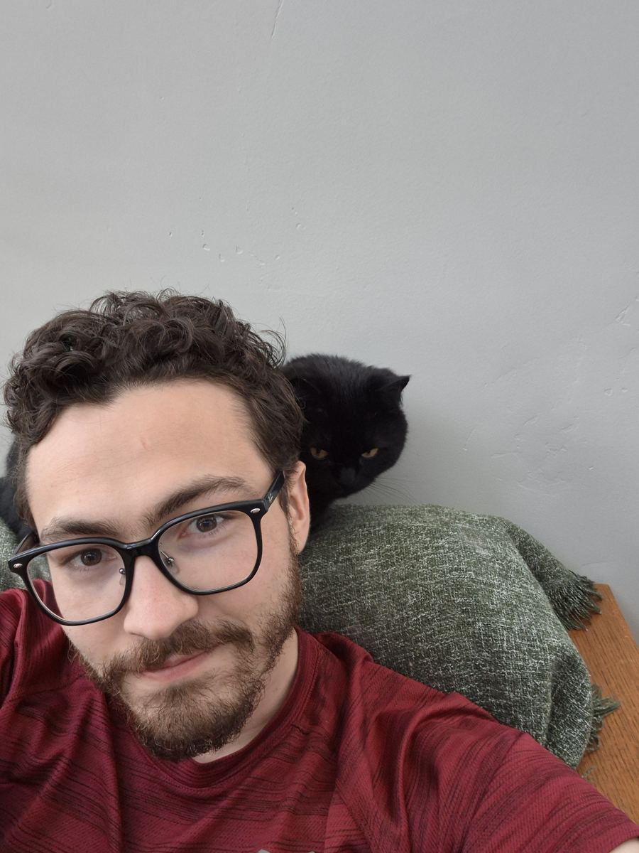 With my cat