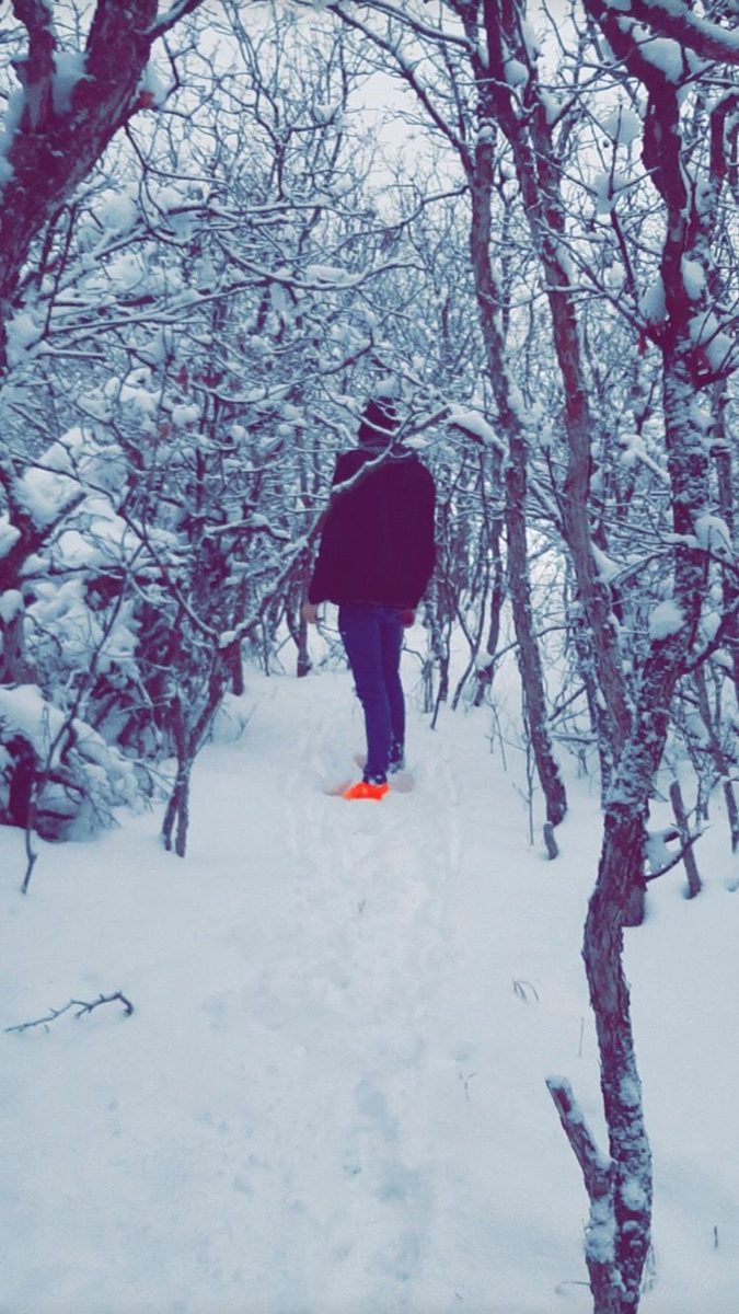 Snowy hike