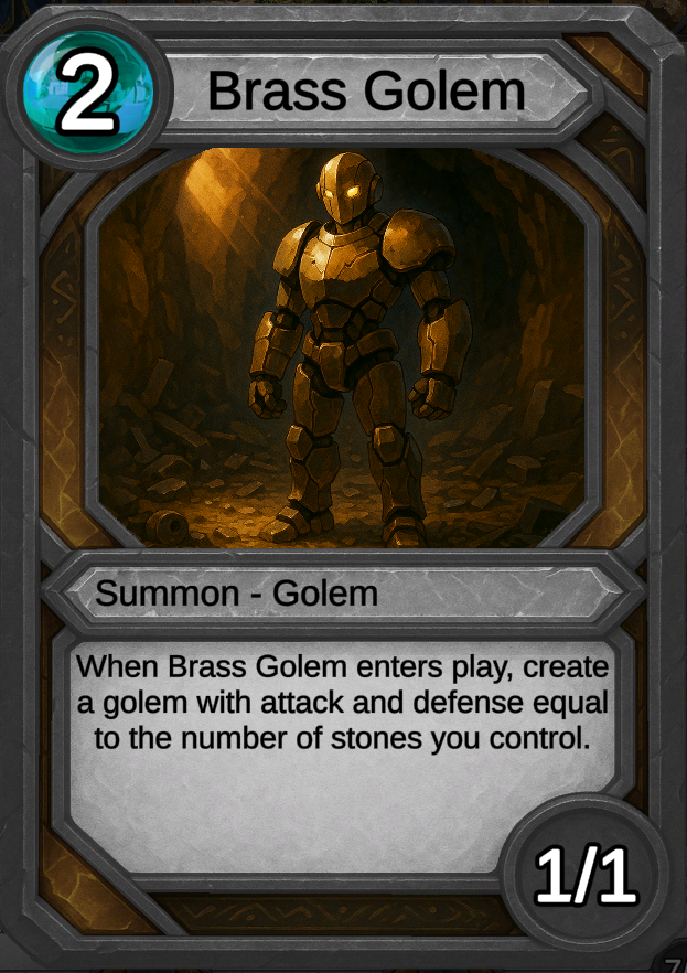 Brass Golem card